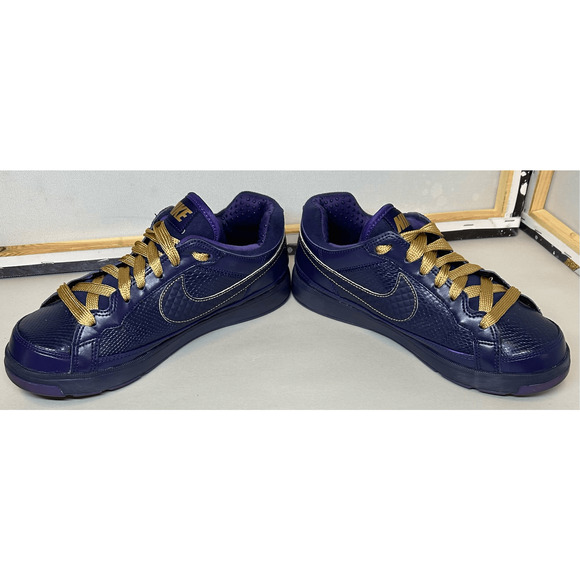 2011 Nike Air Troupe Low Imperial Purple w/ Gold Laces 324923-500 Very Race EUC - Picture 7 of 12